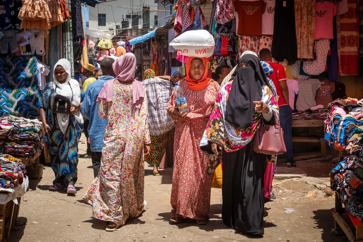 Marché local à Zanzibar